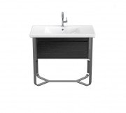 Тумба под раковину Villeroy & Boch Antheus 92,7х50 см сталь/дерево черный ясень B06510PW