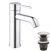 Смеситель для раковины Grohe Essence New однорычажный с донным клапаном хром 24171001
