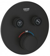 Термостат для душу прихованого монтажу Grohe Grohtherm SmartControl 2 фантомний чорний 29507KF0