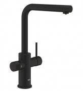 Смеситель для кухни Grohe Blue Pure Minta под фильтр с выдвижной лейкой фантомный черный 30590KF0