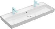 Раковина для ванной Villeroy & Boch Collaro 120x47 см с переливом на 2 смесителя альпийский белый TitanCeram 4A33C401