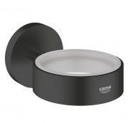 Тримач для склянки/дозатора рідкого мила Grohe Essentials метал чорний матовий 1024662430