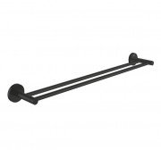 Тримач для рушників Grohe Essentials подвійний 60 см метал чорний матовий 1024732430