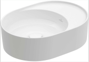 Раковина для ванної Villeroy & Boch Collaro 38х51 см овальна накладна без переливу CeramicPlus білий альпійський 4A155301