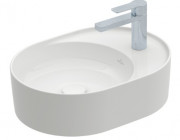Раковина для ванной Villeroy & Boch Collaro 38х51 см овальная накладная CeramicPlus камень белый  4A1551RW