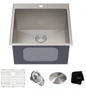 Мийка для кухні Kraus Standart Pro 55,9х55,9 см нержавіюча сталь KHT301-22L