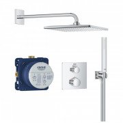 Душова система прихованого монтажу Grohe Grohtherm з Rainshower Mono 310 Cube хром 34870000