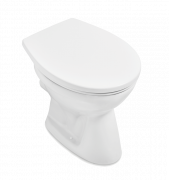 Унитаз напольный Villeroy & Boch O.novo 36х47,5 см открытый смывной край альпийский белый 7618R001