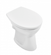 Унітаз для підлоги Villeroy & Boch O.novo 36х46 см горизонтальний змив альпійський білий 7619R001