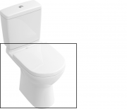 Чаша унітазу-компакту Villeroy & Boch O.novo 36х65 см санітарна кераміка відкритий змивний край альпійський білий 5661R001