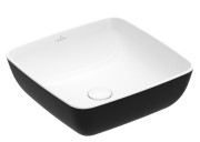 Раковина для ванної Villeroy & Boch Artis 41х41 см без переливу TitanCeram coal black (вугільно-чорний) 417841BCT8