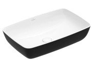 Раковина для ванної кімнати Villeroy & Boch Artis 58х38,5 см без переливу TitanCeram coal black (вугільно-чорний) 417258BCT8