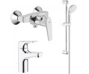 Комплект змішувачів для ванної Grohe BauFlow 3 в 1 з душовим набором хром UA121630S1