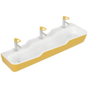 Раковина багатомісна Villeroy & Boch O.Novo Kids 130х43 см сантехнічна кераміка сонячний жовтий 4A0813BCP5