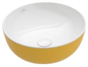Раковина для ванной Villeroy & Boch Artis ⌀43 см без перелива TitanCeram Indian summer (желтый) 417943BCW9
