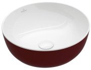Раковина для ванної кімнати Villeroy & Boch Artis ⌀43 см без переливу TitanCeram bordeaux (бордо) 417943BCS9