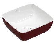 Раковина для ванной Villeroy & Boch Artis 41х41 см без перелива TitanCeram bordeaux (бордо) 417841BCS9