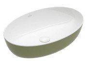 Раковина для ванної Villeroy & Boch Artis 61х41 см без переливу TitanCeram sage green (зелена шавлія) 419861BCS8