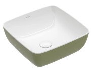 Раковина для ванной Villeroy & Boch Artis 41х41 см без перелива TitanCeram sage green (зеленый шалфей) 417841BCS8