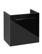 Тумба під раковину Villeroy&Boch Avento 53х38,4 см петлі праворуч МДФ з акриловим покриттям скло чорне A88801B3