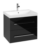 Тумба під раковину Villeroy & Boch Avento 63х48,4 см МДФ з акриловим покриттям скло чорне A89000B3