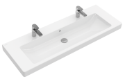 Раковина для ванної кімнати Villeroy & Boch Subway 2.0 130х47 см санітарна кераміка CeramicPlus альпійський білий 7176D2R1