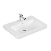 Раковина для ванної кімнати Villeroy & Boch Subway 2.0 65х47 санітарна кераміка CeramicPlus альпійський білий 7113FAR1