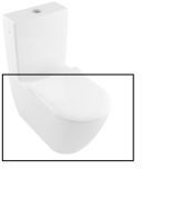 Чаша унитаза-компакта Villeroy & Boch Subway 2.0 37х70 см санитарная керамика CeramicPlus альпийский белый 5617R0R1