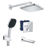 Душева система прихованого монтажу Grohe QuickFix Grohtherm SmartControl з Vitalio Comfort 250 Cube хром UA202802C3