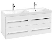 Тумба під раковину Villeroy&Boch Avento 118х48,4 см МДФ з акриловим покриттям скло біле A89300B4