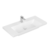 Раковина Villeroy & Boch Subway 3.0 100х47 см TitanCeram CeramicPlus каменный белый 4A70A2RW