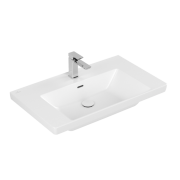 Раковина Villeroy & Boch Subway 3.0 80х47 см TitanCeram CeramicPlus каменный белый 4A7080RW