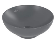 Раковина Villeroy & Boch Loop & Friends ⌀38 см с переливом TitanCeram CeramicPlus графит 4A4500i4