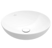 Раковина Villeroy & Boch Loop & Friends ⌀38 см без перелива TitanCeram CeramicPlus каменный белый 4A4501RW