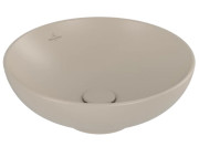 Раковина Villeroy & Boch Loop & Friends ⌀42 см з переливом TitanCeram CeramicPlus мигдаль 4A4600AM