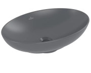 Раковина Villeroy & Boch Loop & Friends 56х38 см із переливом TitanCeram CeramicPlus графіт 4A4700i4