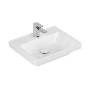 Раковина Villeroy & Boch Subway 3.0 50х40 см санитарная керамика CeramicPlus альпийский белый 4370FGR1