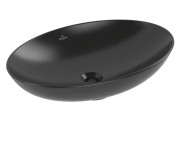 Раковина Villeroy & Boch Loop & Friends 62х42 см без перелива TitanCeram CeramicPlus Ebony (черный матовый) 4A4801S5