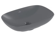 Раковина Villeroy & Boch Loop & Friends 56х38 см с переливом TitanCeram CeramicPlus графит 4A4900i4