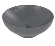 Раковина Villeroy & Boch Loop & Friends ⌀38 см с переливом TitanCeram CeramicPlus графит 4A4500i4