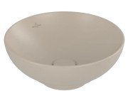 Раковина Villeroy & Boch Loop & Friends ⌀38 см з переливом TitanCeram CeramicPlus мигдаль 4A4500AM