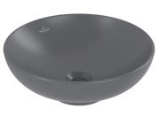 Раковина Villeroy & Boch Loop & Friends ⌀42 см без перелива TitanCeram CeramicPlus графит 4A4601i4