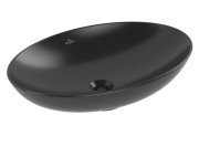 Раковина Villeroy & Boch Loop & Friends 62х42 см без перелива TitanCeram CeramicPlus Ebony (черный матовый) 4A4801S5