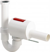 Сифон для раковини Viega Sperrfix трубний DN40 1½ із функцією зворотного клапана пластик білий 607128