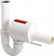 Сифон для раковини Viega Sperrfix трубний DN50 1½ з функцією зворотного клапана пластик білий 607135