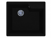 Мийка для кухні Miraggio Lisa 55,8х49,8 см кварцовий пісок Mirastone чорний 0002249