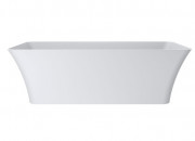 Ванна из искусственного камня Miraggio Bonita 180x75,5 см без перелива литой мрамор Mirasoft белый 0001631