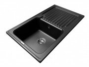  	Мийка для кухні Miraggio Orlean 86,1 х49, 6 см кварцовий пісок Mirastone чорний 0002278