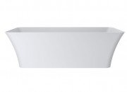 Ванна із штучного каменю Miraggio Bonita 180x75,5 см без переливу литий мармур Mirasoft білий 0001631