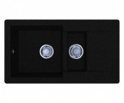  	Мийка для кухні Miraggio Austin 77,2х43 см кварцовий пісок Mirastone чорний 0000070